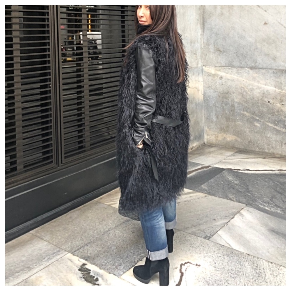 ✨LAST ONE✨ITALY Gorgeous Faux Fur Shaggy Long Vest - Picture 6 of 6
